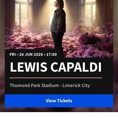 Lewis Capaldi Tickets x2