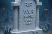 Personalized Mini Tombstone Halloween Decoration