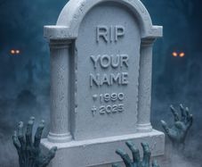 Personalized Mini Tombstone Halloween Decoration