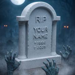 Personalized Mini Tombstone Halloween Decoration