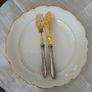 Antique French Silver Plated Knife and Fork Image 3