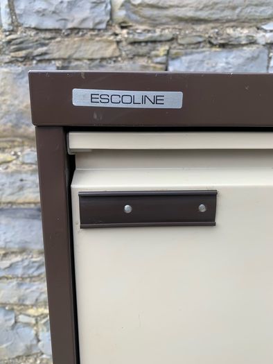 Escoline four drawer metal filing cabinet.