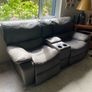 2 Two seater Leya leather power reclining sofas Image 3