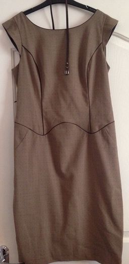 Beige workwear dress from Next
