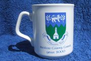 WICKLOW COUNTY COUNCIL YEAR 2000 (municipal coat-of-arms) - a sacrce commemorative mug issued for the 2000 Millennium