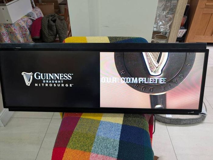 Large Guinness Lighted Display Sign Man Cave