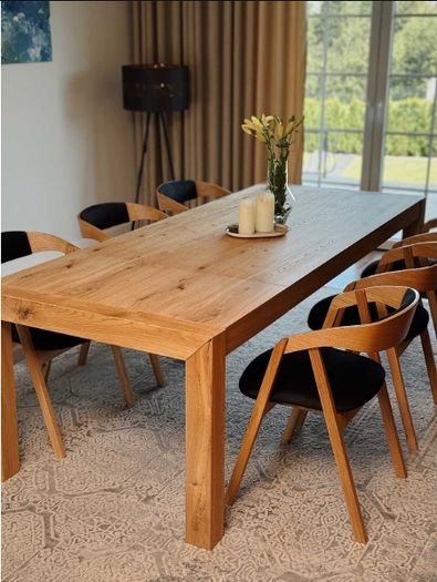 Oak Dining Armchair Plush Upholstered. Any Colouir or material