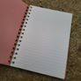 Spiral notebook hardcover A5 pink flowers NEW Image 2