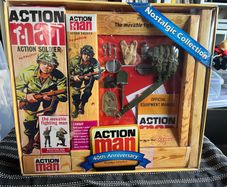 Vintage Action Man 40th anniversary combat field equipment and figure