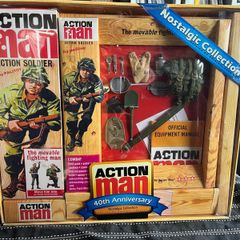 Vintage Action Man 40th anniversary combat field equipment and figure