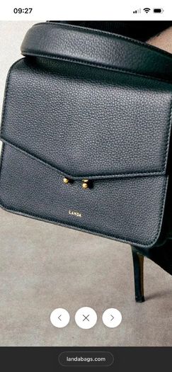 Landa black leather bag