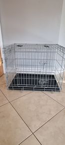Collapsible metal dog crate