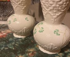 Belleek vases free postage