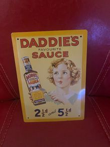 Daddies Favourite Sauce Metal Sign