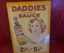 Daddies Favourite Sauce Metal Sign