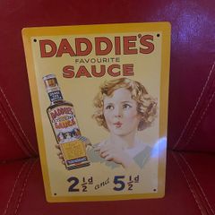 Daddies Favourite Sauce Metal Sign