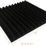FREE EXPRESS SHIPPING  Pack Black/burgundy12 X 12"X1" Acoustic Panels Studio Soundproofing Foam Wedge Tiles Image 4