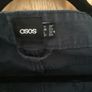navy asos button fly pants new Image 4