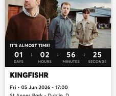 Kingfishr x 2 tickets St Annes