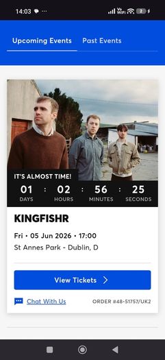 Kingfishr x 2 tickets St Annes