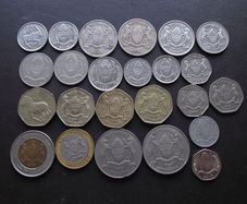 A Lot of 130 grams coins from Botswana (1976-2013)