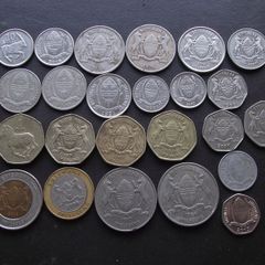 A Lot of 130 grams coins from Botswana (1976-2013)
