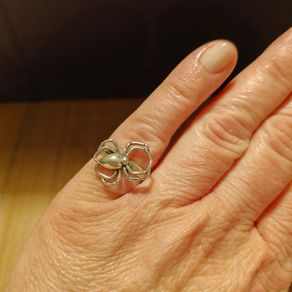 sterling silver spider ring
