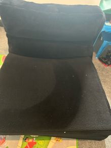 Black single couch pull out bed