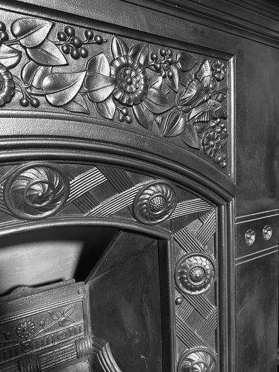 Cast Iron Fireplace.