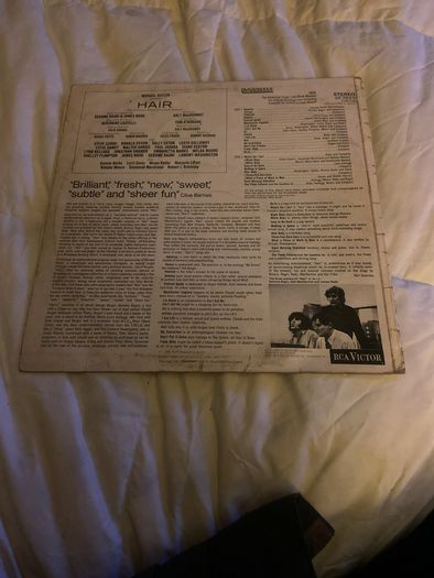 Vinyl LP of the musical "Hair"