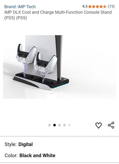 IMP DLX Cool & Charge Multi-Function Console Stand & Games Station & Instruction Manuel - PS5 - RRP - 53.06