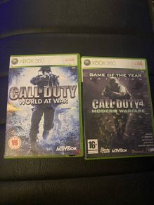 Call of duty world at war modern warfare 4 Xbox 360 game