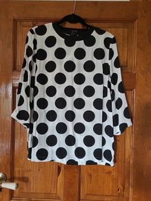 Ladies Next White and Black Top