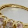 Yellow Gold Pink Morganite 5 Stone Ring Image 4