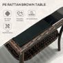 Two-tier PE Rattan Square Coffee Table - Brown Image 7
