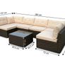 MIAMI Luxury Rattan Garden Corner Sofa with Table Image 5