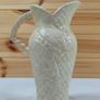 Price Bros Vintage mid-century jug vase cream leaf pattern made in England Image 4