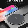 10W Wireless Fast Charger: Black Image 2