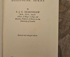 The Development Of Political Ideas.  By F.j.c. Hearnshaw. Revised And Enlarged Edition Hardback 1937 In Good Condition.  See Photos For Same.
