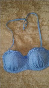 George padded underwired blue bikini top size UK34D/DD EU75D/DD Postage included