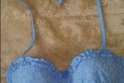 George padded underwired blue bikini top size UK34D/DD EU75D/DD Postage included