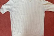 M&amp;S pale yellow short sleeve jumper