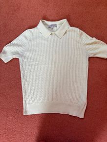 M&S pale yellow short sleeve jumper