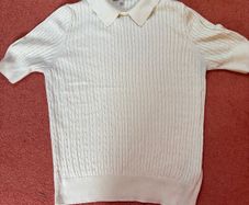 M&S pale yellow short sleeve jumper