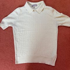 M&S pale yellow short sleeve jumper