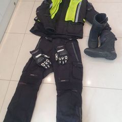 rst motor  cycle  suite  and boots  and gloves