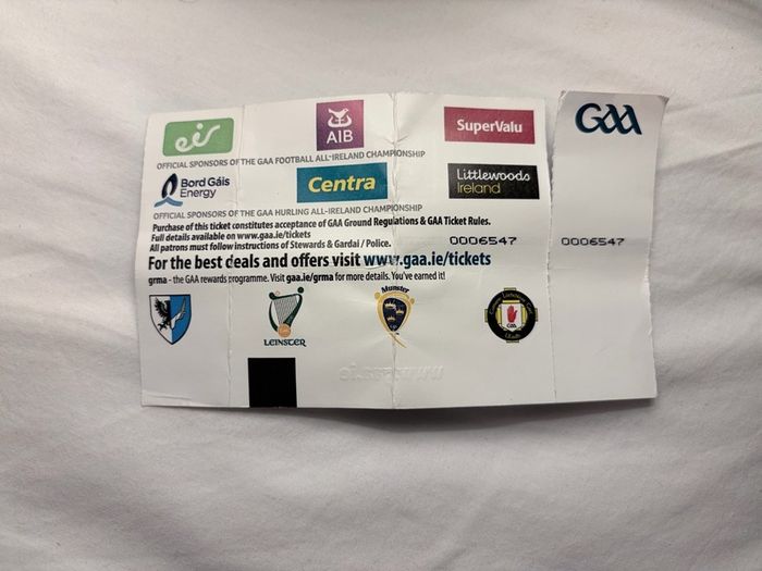 Mayo v Kerry 2026 All Ireland Final Ticket Stub - Hogan Stand Lower