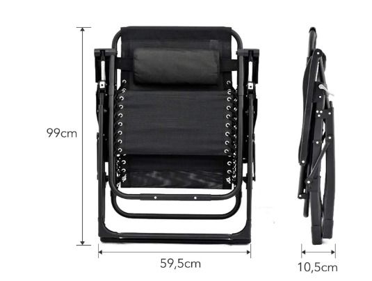 Foldable and Adjustable Set of 2 Relaxing  Chairs