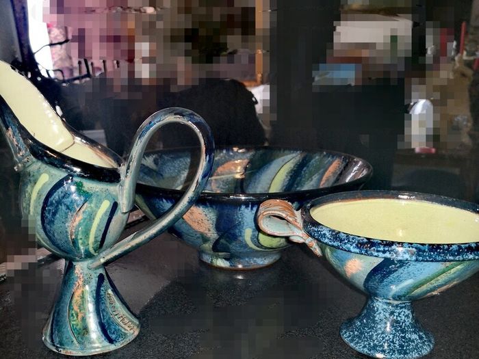 Unique Anthony Phillips London pottery set