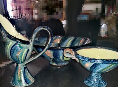 Unique Anthony Phillips London pottery set